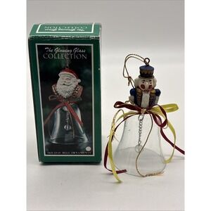 Vintage nutcracker ornament glass bell glowing glass collection Taiwan